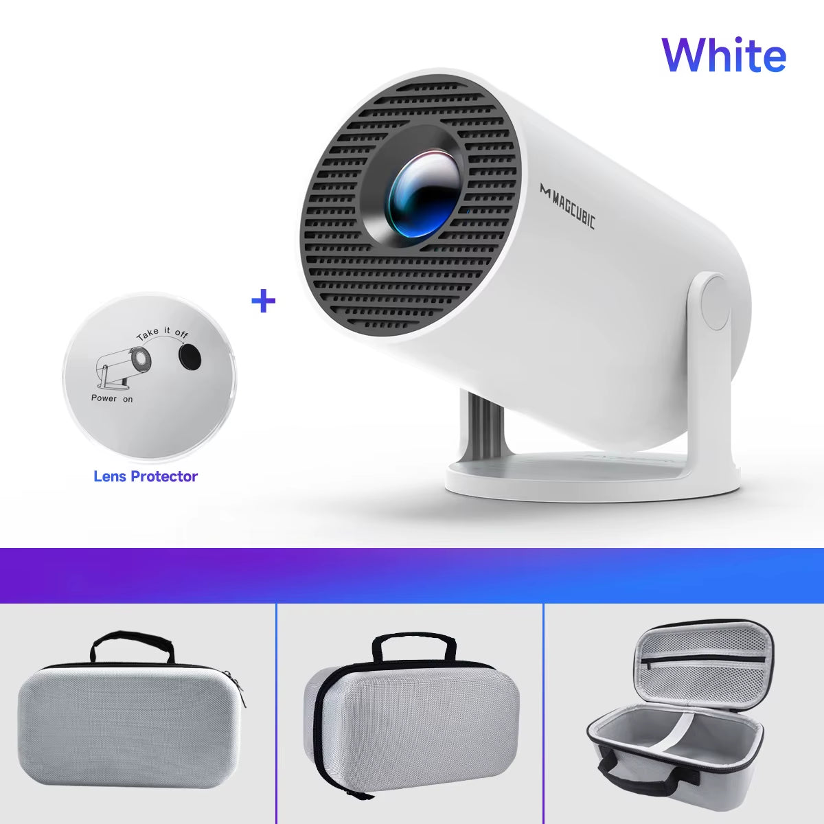 HY300 Pro 8K Projector with Android 14, Dual WiFi 6, 290 ANSI Lumens, Allwinner H726, Bluetooth 5.4, 1080P and 1280x720P for Home Cinema and Outdoor Use